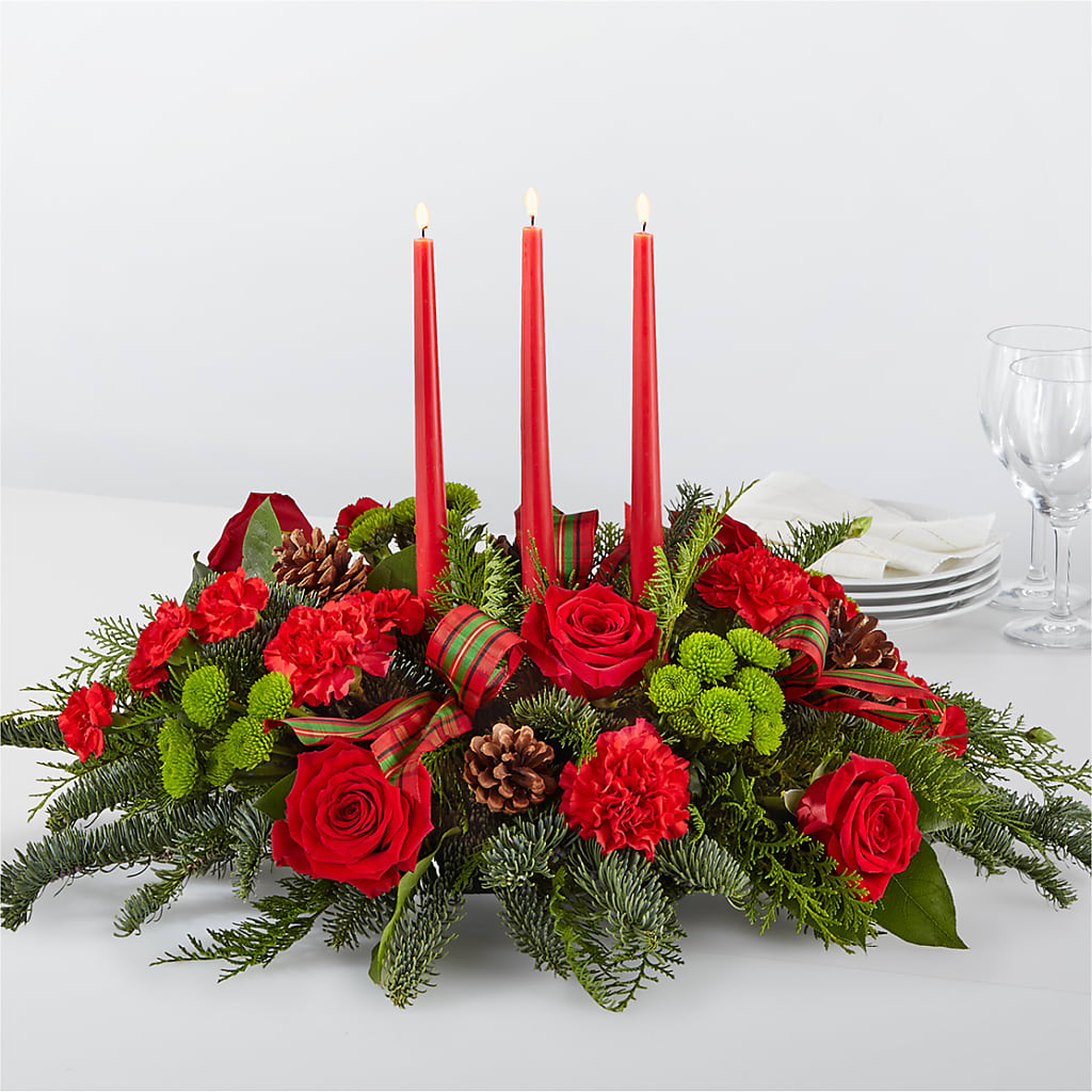 By the Candlelight Centerpiece – Grayson Florist And Gifts, Independence VA