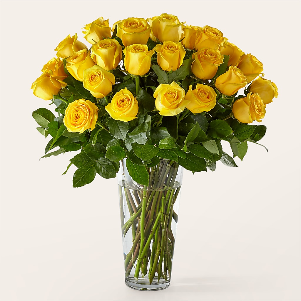 Long Stem Yellow Rose Bouquet – Grayson Florist And Gifts, Independence VA