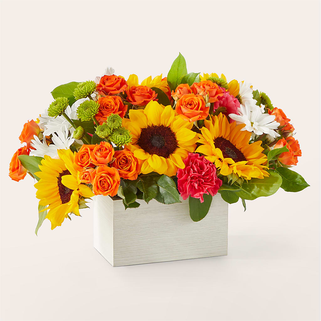 Sun-drenched Blooms Box Bouquet – Grayson Florist And Gifts, Independence VA