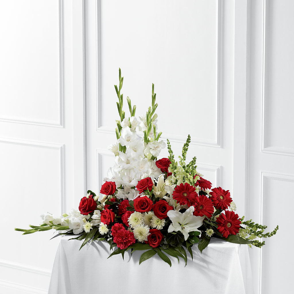 Crimson & White Arrangement – Grayson Florist And Gifts, Independence VA