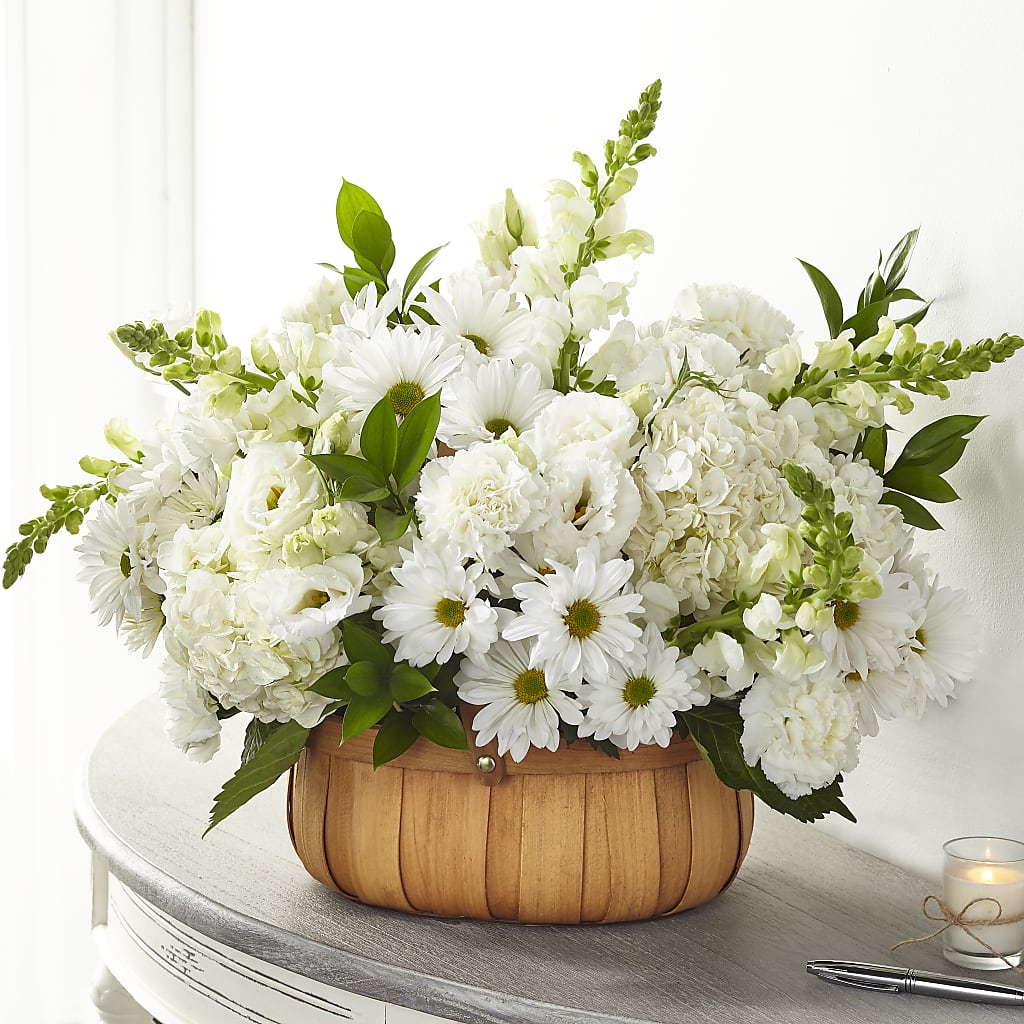 Pure Ivory Basket – Grayson Florist And Gifts, Independence VA