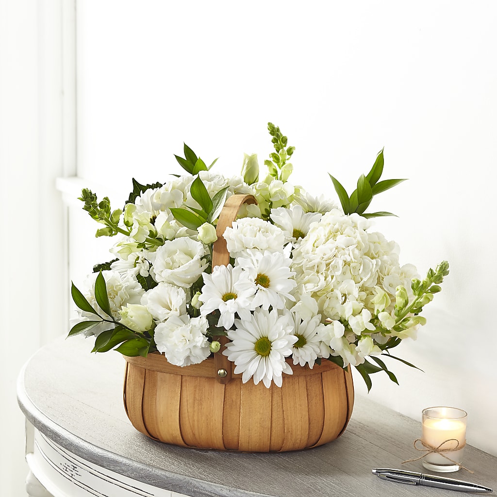 Pure Ivory Basket – Grayson Florist And Gifts, Independence VA