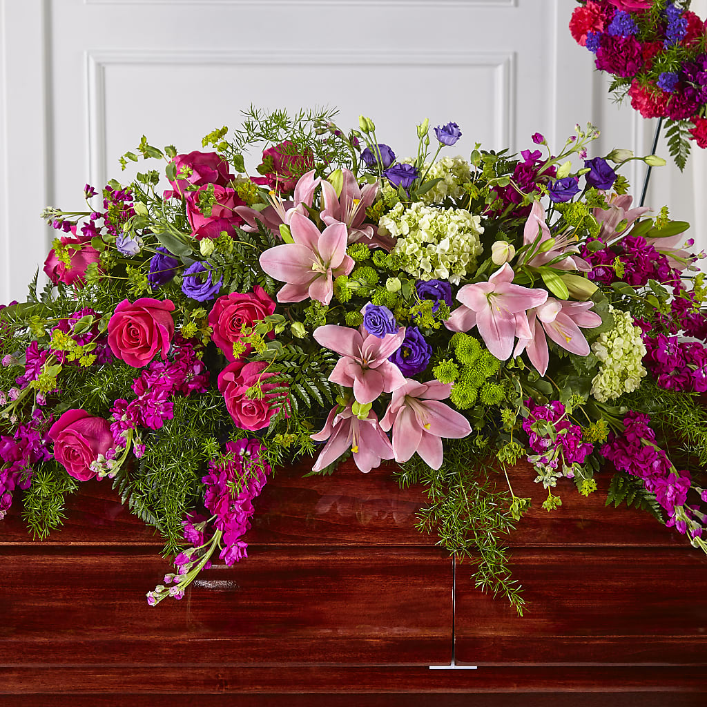 Radiant Tribute Casket Spray – Grayson Florist And Gifts, Independence VA