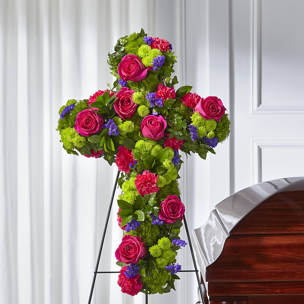 Tribute Rose Floral Cross – Grayson Florist And Gifts, Independence VA