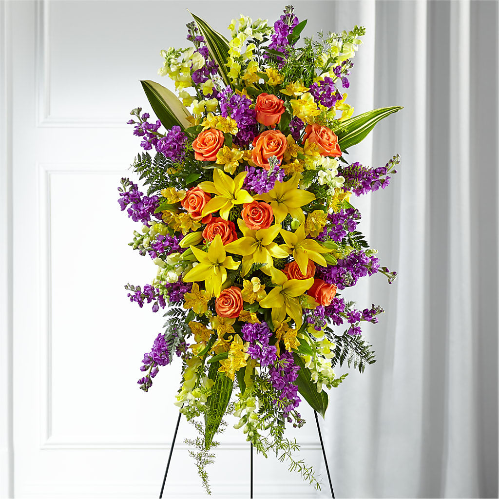 Thoughtful Prayers Standing Spray – Grayson Florist And Gifts, Independence VA