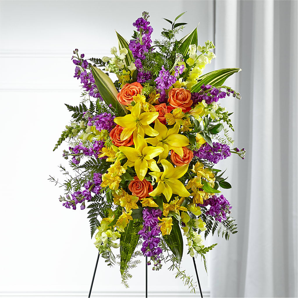 Thoughtful Prayers Standing Spray – Grayson Florist And Gifts, Independence VA
