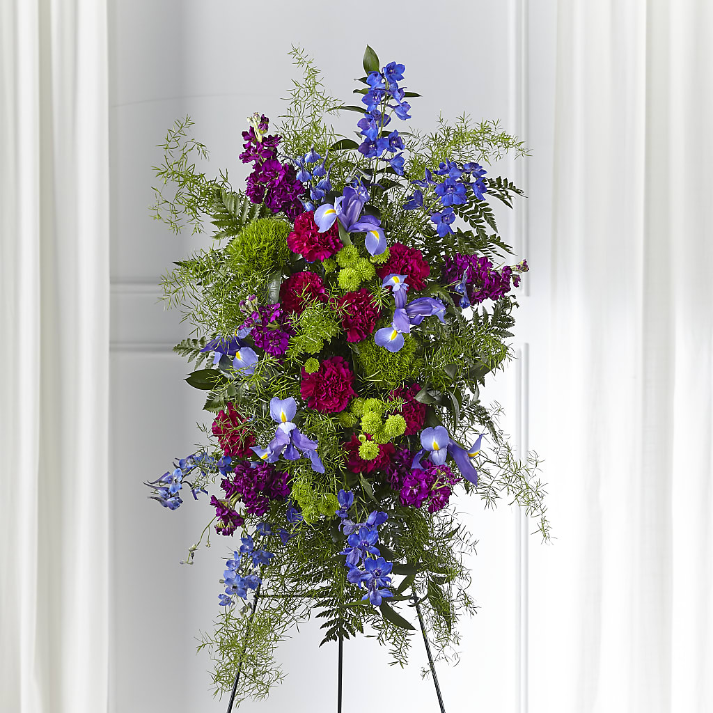 Heavenly Skies Standing Spray – Grayson Florist And Gifts, Independence VA