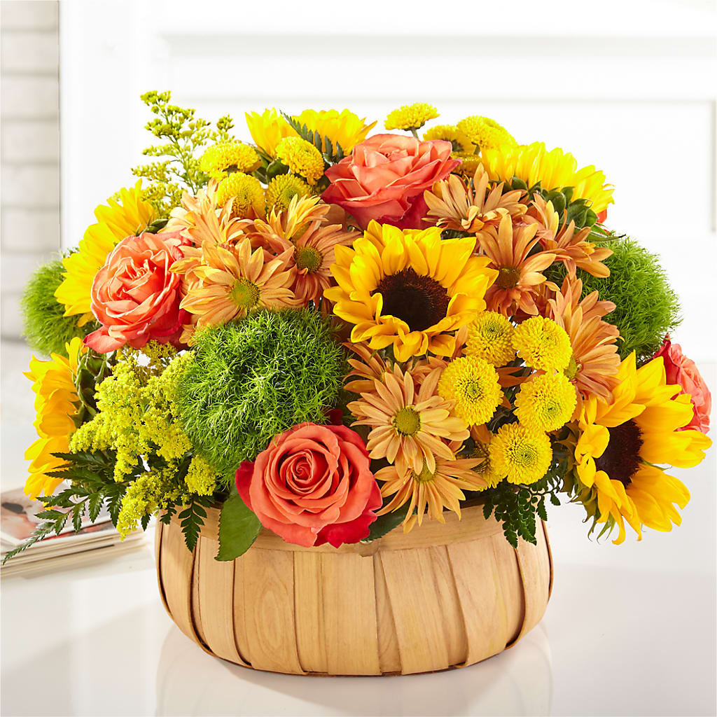 Harvest Sunflower Basket – Grayson Florist And Gifts, Independence VA
