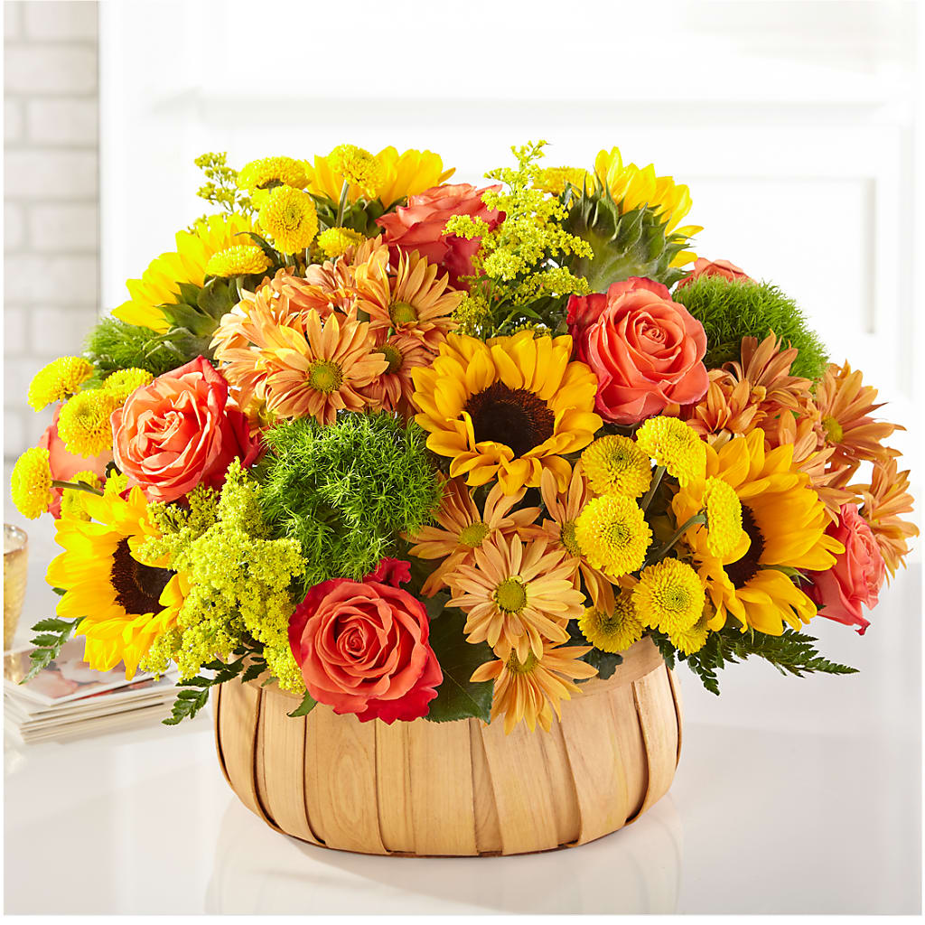Harvest Sunflower Basket – Grayson Florist And Gifts, Independence VA