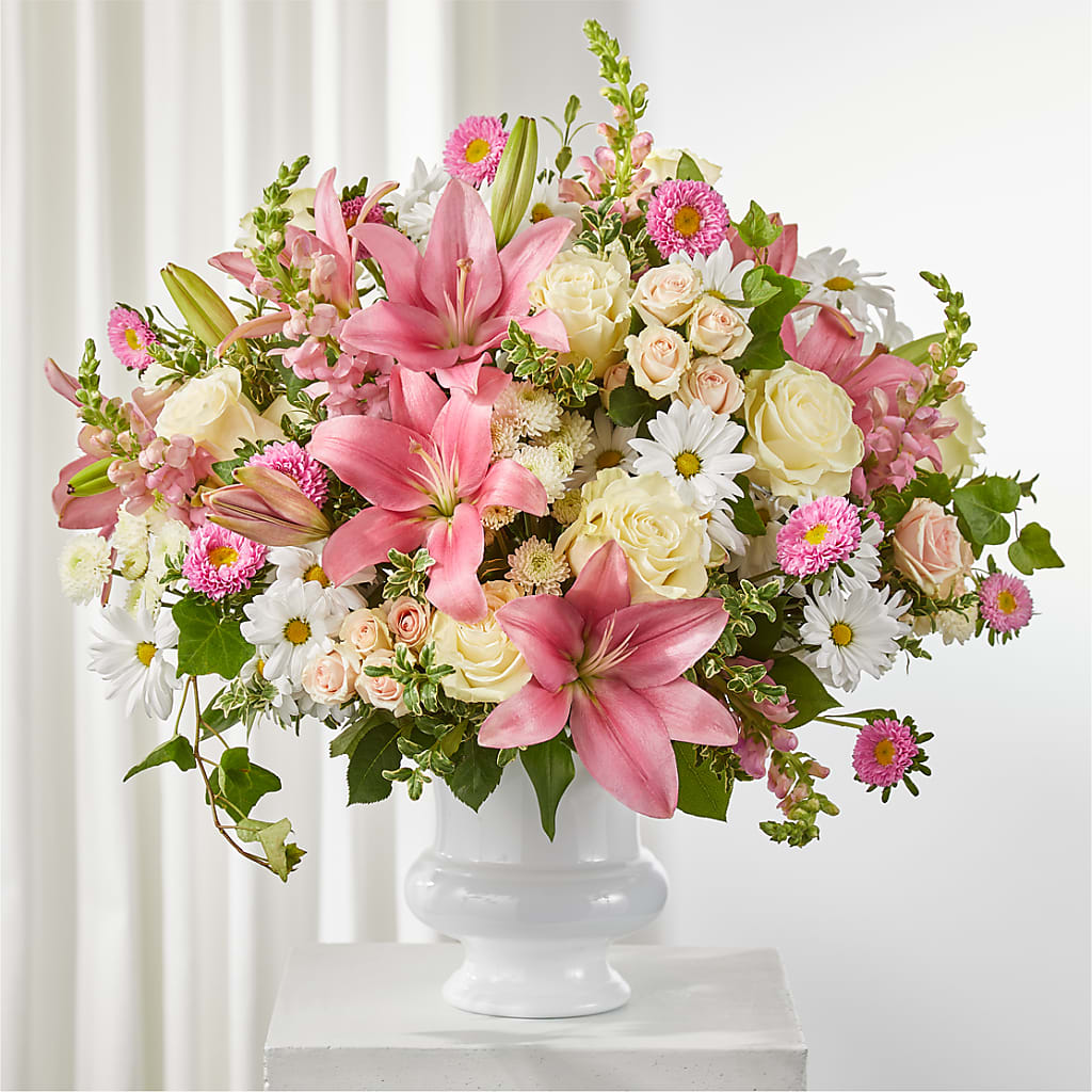 Empathetic Blooms Urn Arrangement – Grayson Florist And Gifts, Independence VA