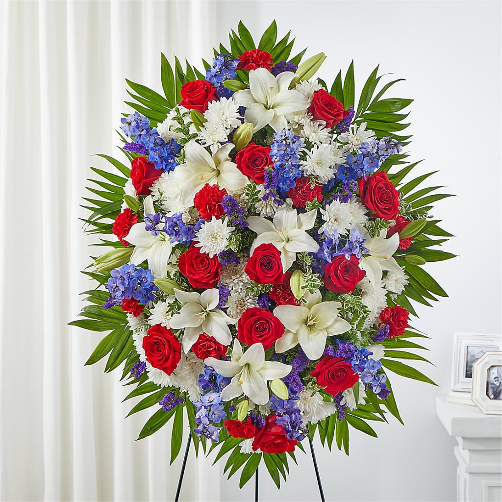 Cherished Service Standing Spray – Grayson Florist And Gifts, Independence VA