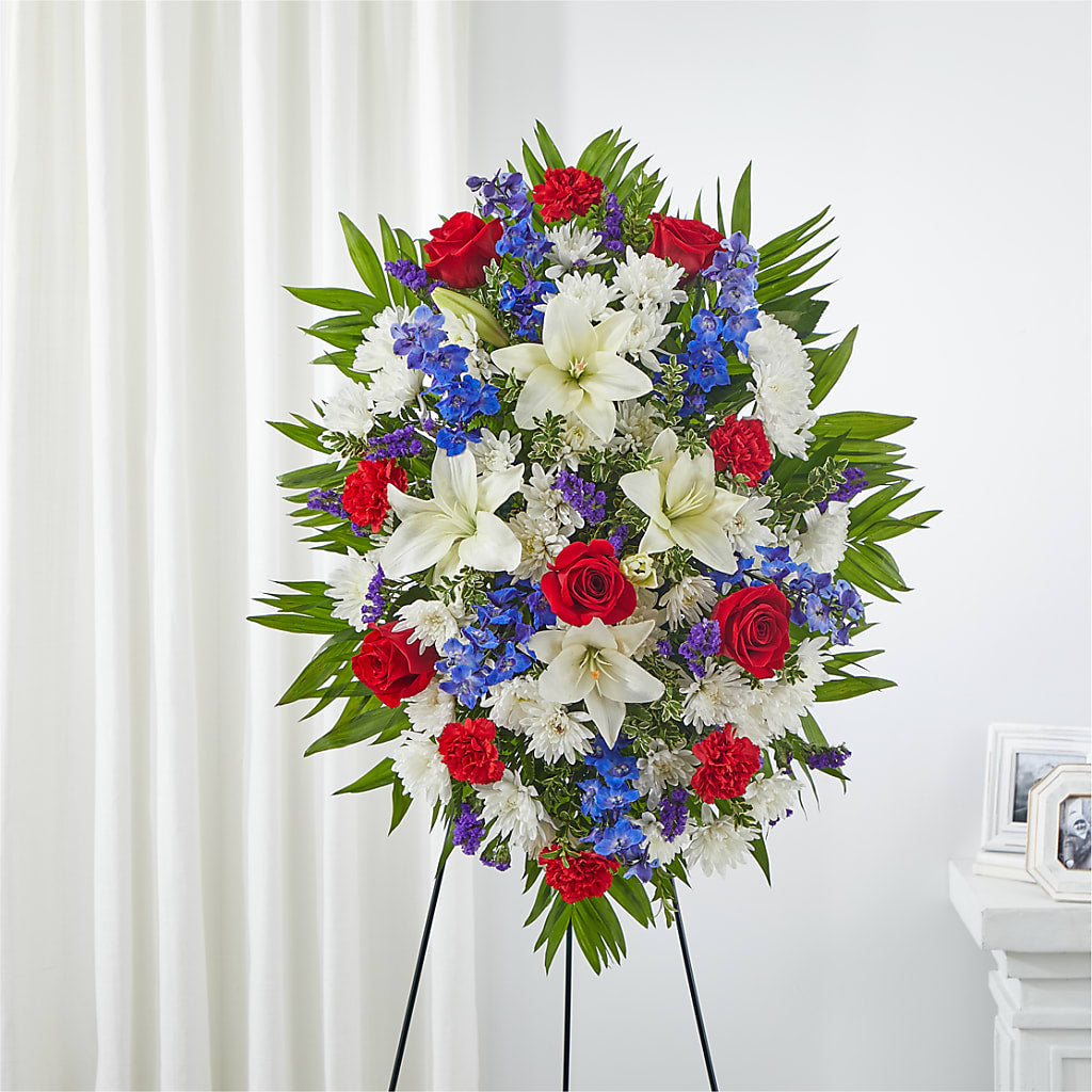 Cherished Service Standing Spray – Grayson Florist And Gifts, Independence VA