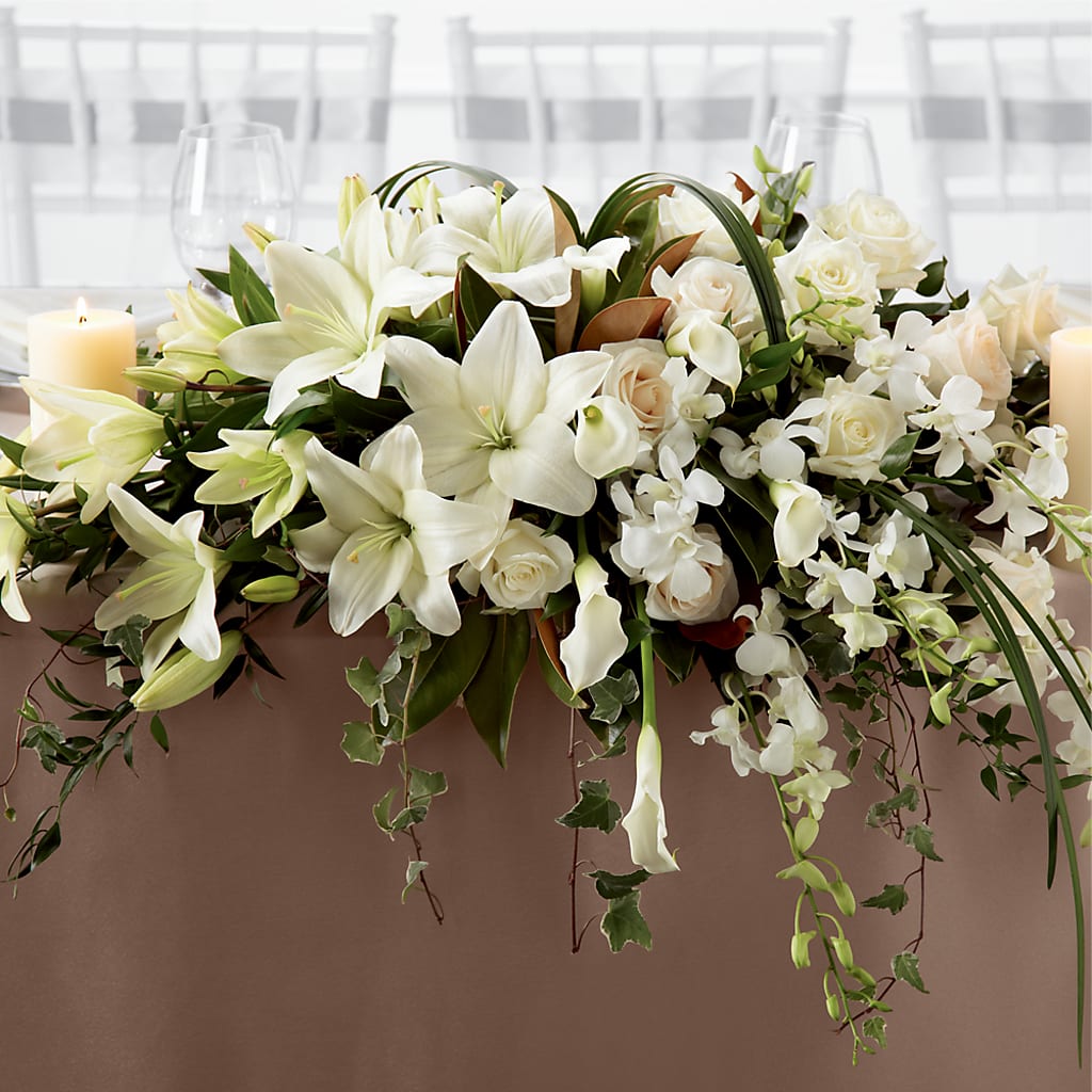 White Linen Arrangement – Grayson Florist And Gifts, Independence VA