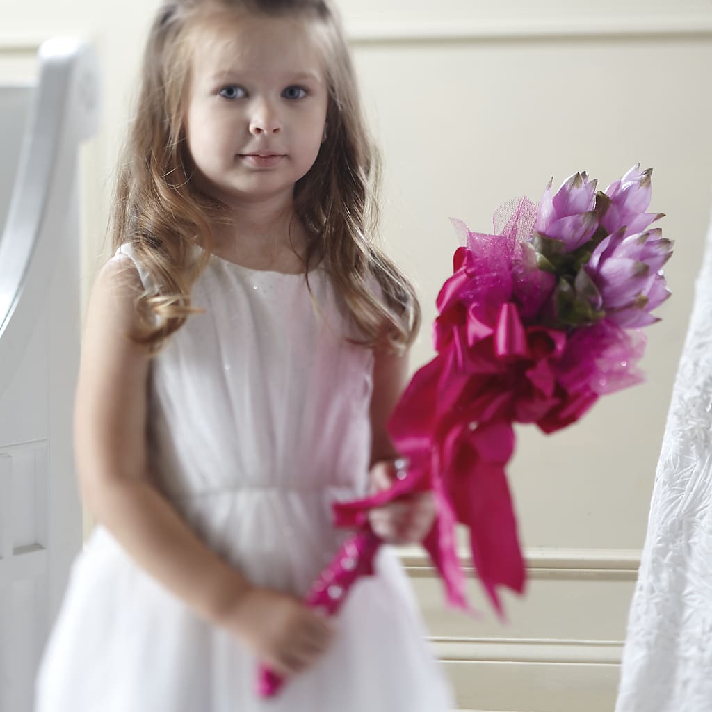 Sparkle Pink Flower Girl Bouquet – Grayson Florist And Gifts, Independence VA