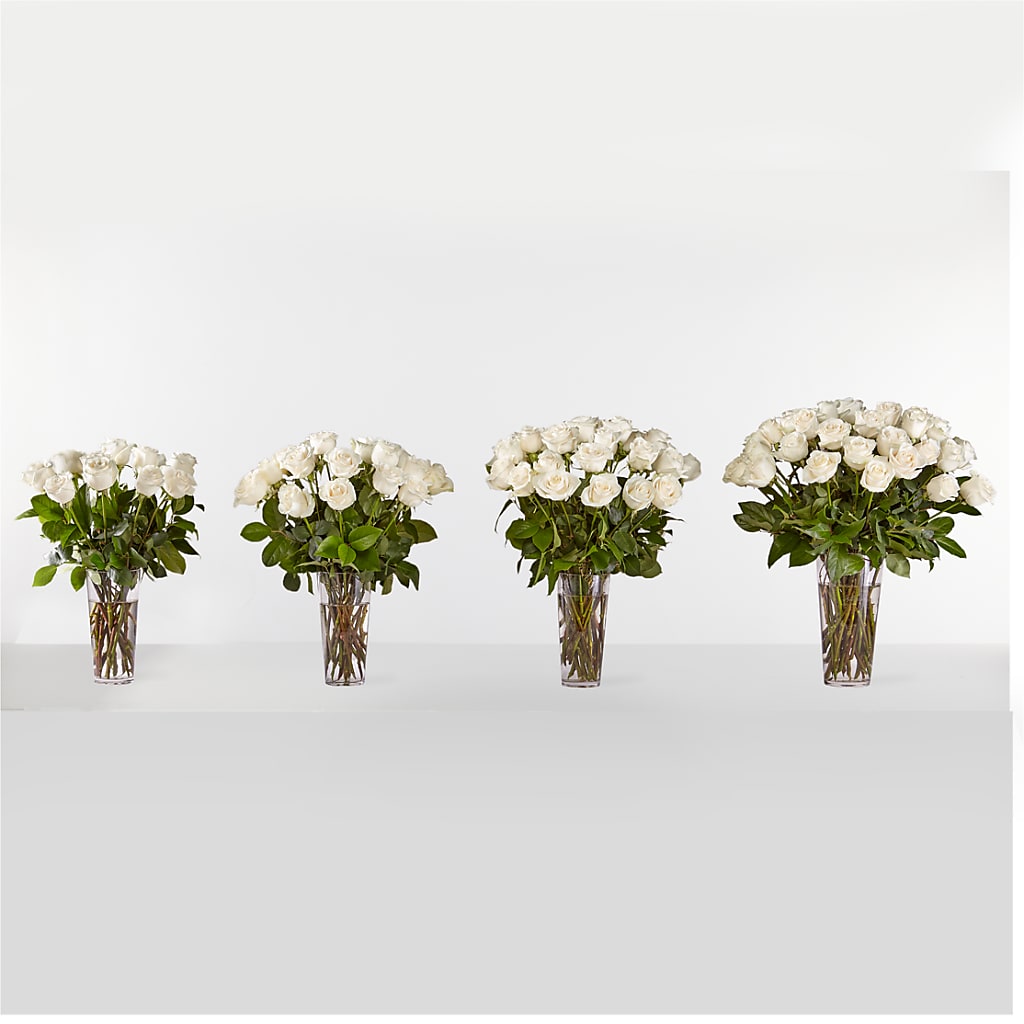 Long Stem White Rose Bouquet –  Grayson Florist And Gifts, Independence VA