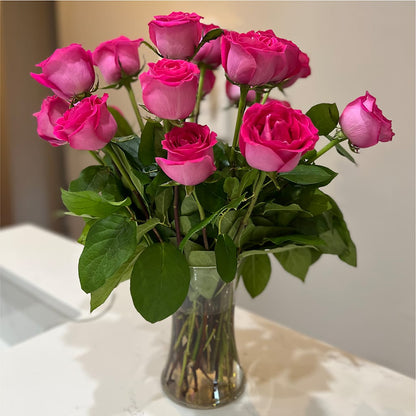 Long Stem Pink Rose Bouquet –  Grayson Florist And Gifts, Independence VA