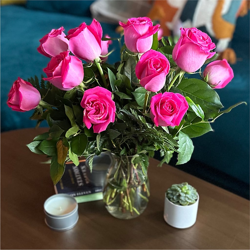 Long Stem Pink Rose Bouquet –  Grayson Florist And Gifts, Independence VA