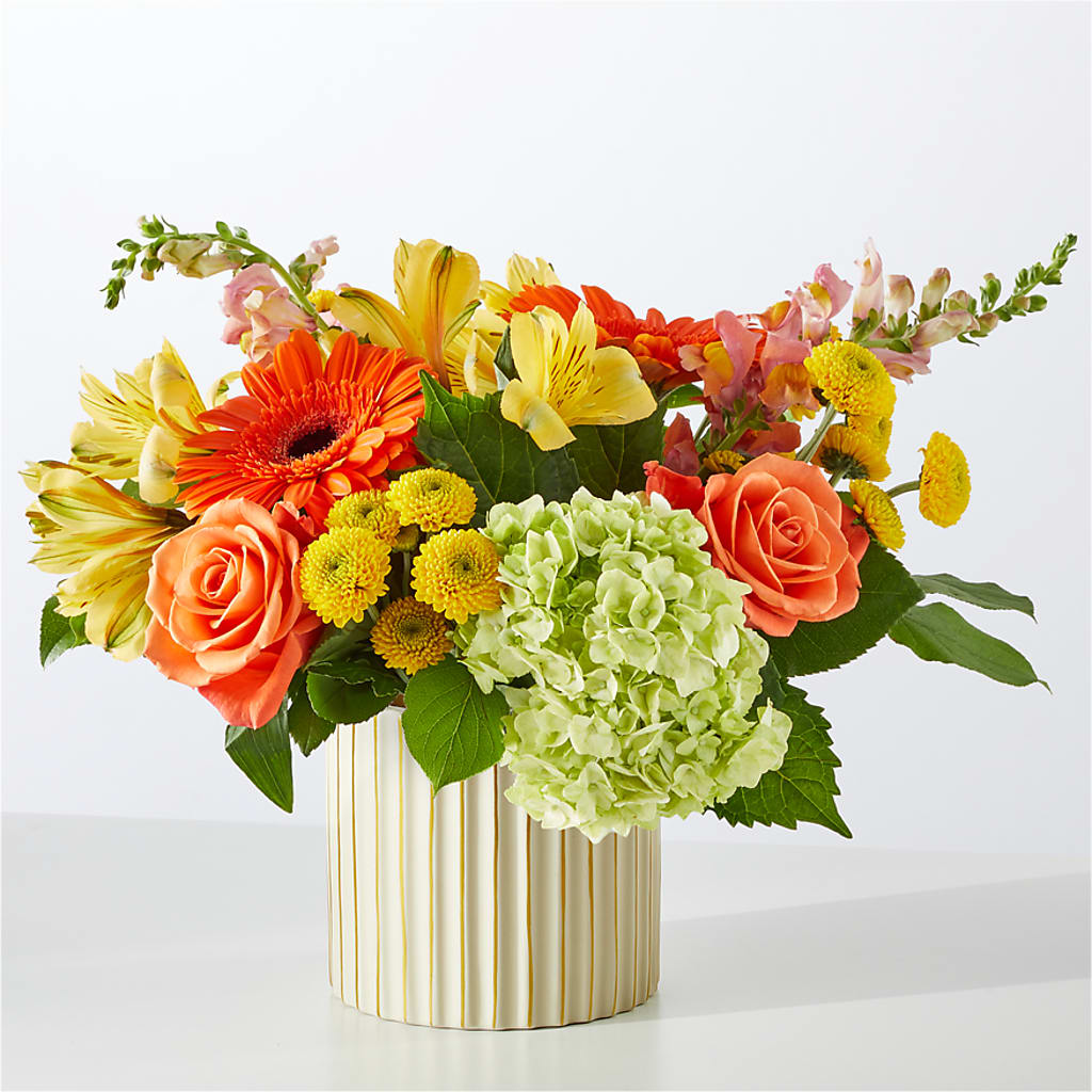 Autumn Sunshine Bouquet with Ivory Vase –  Grayson Florist And Gifts, Independence VA
