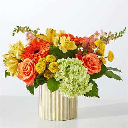 Autumn Sunshine Bouquet with Ivory Vase –  Grayson Florist And Gifts, Independence VA
