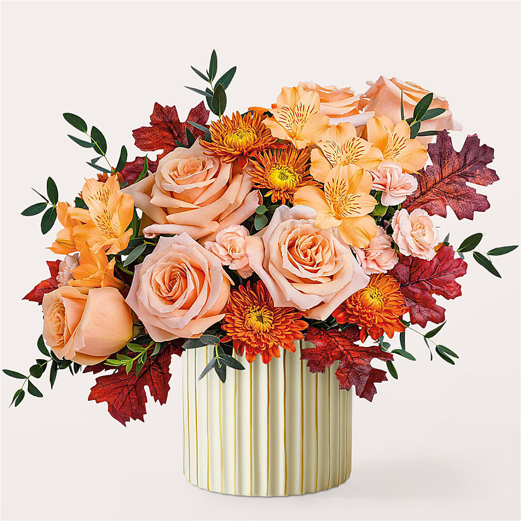 Spiced Latte Bouquet with Ivory Vase –  Grayson Florist And Gifts, Independence VA