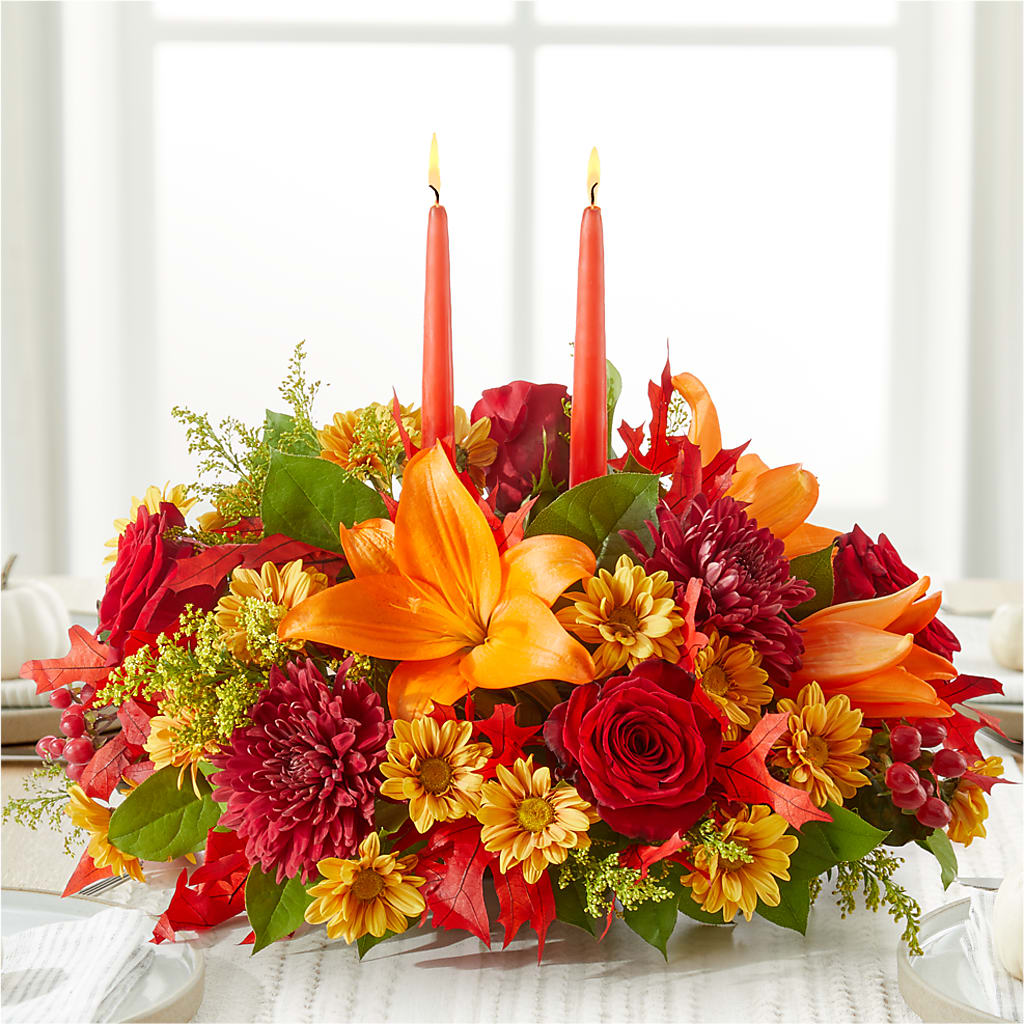 Autumn's Embrace Centerpiece –  Grayson Florist And Gifts, Independence VA