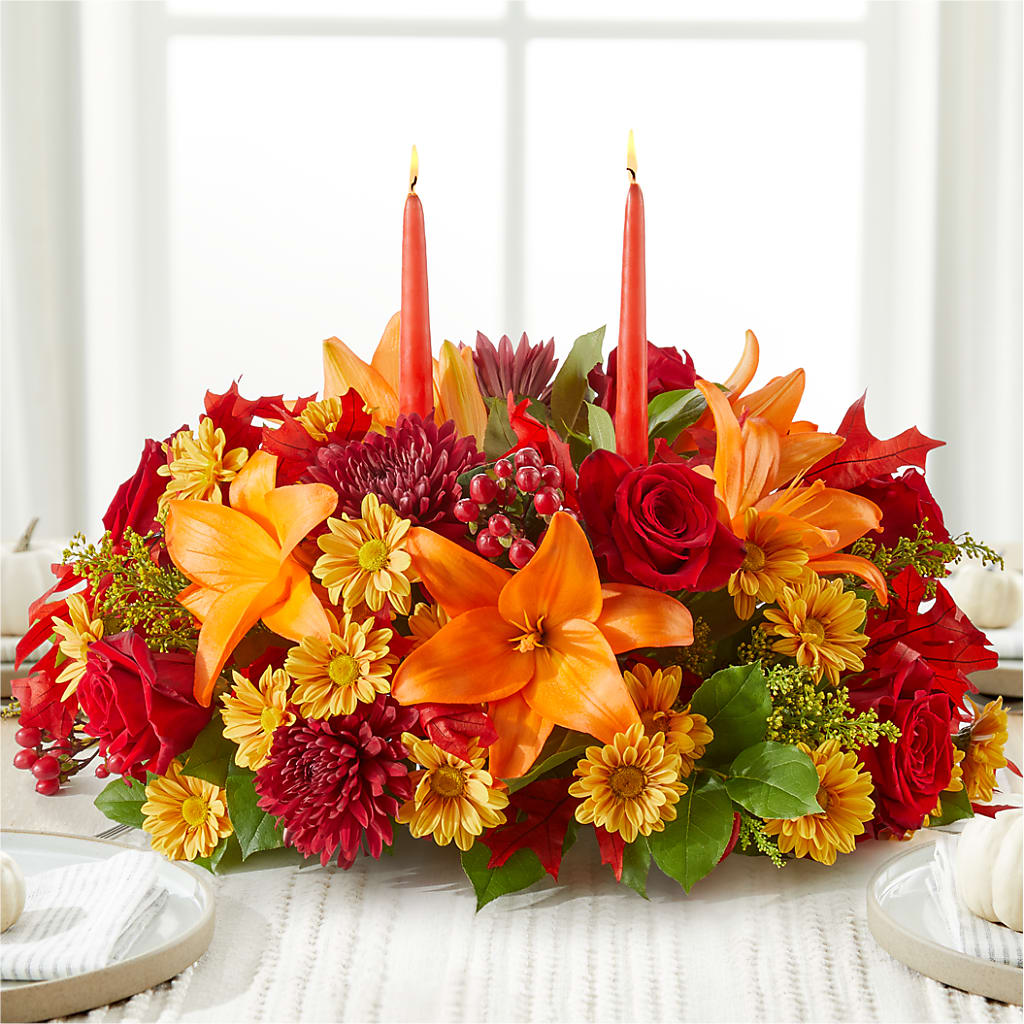 Autumn's Embrace Centerpiece –  Grayson Florist And Gifts, Independence VA