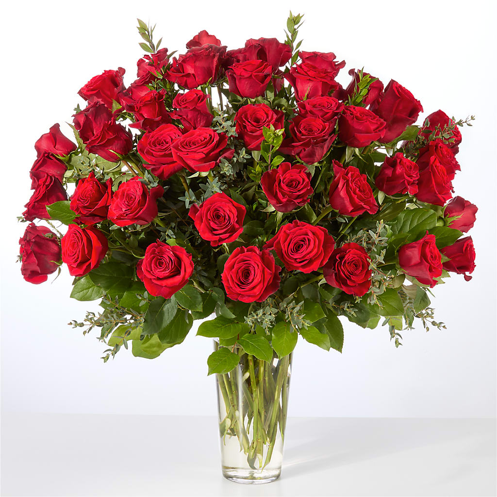 Forever Yours Fifty Stem Red Rose Bouquet –  Grayson Florist And Gifts, Independence VA