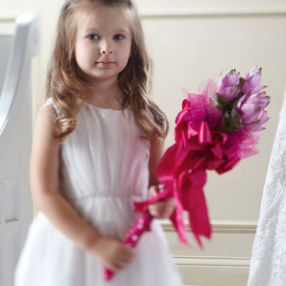 Sparkle Pink Flower Girl Bouquet –  Grayson Florist And Gifts, Independence VA